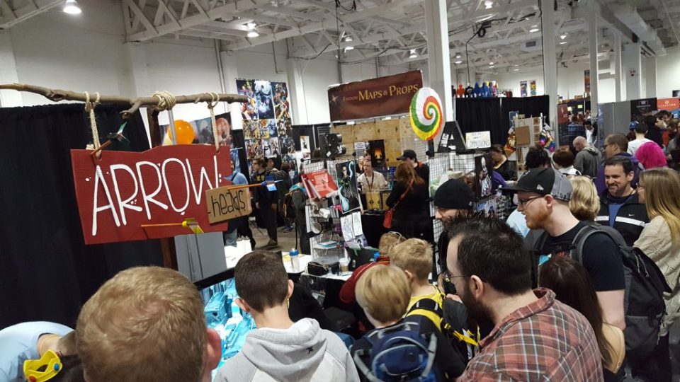 Oddbird team members promoting their online steam video game Arrow Heads